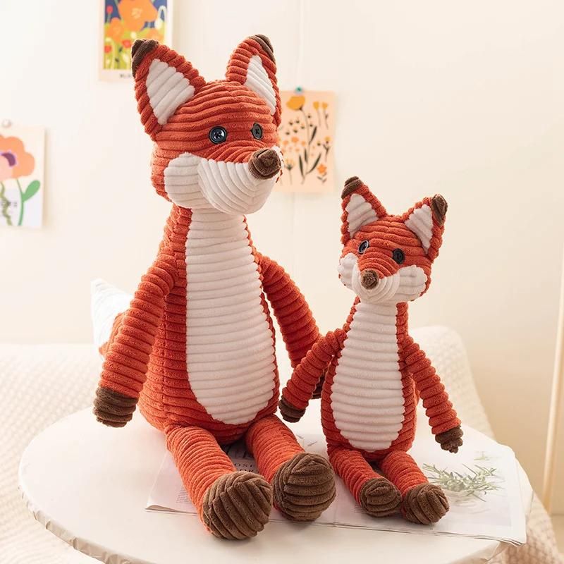Stripe Plush Orange Fox Doll Plush Toy Long Legs Forest Wild Animal Cartoon Cosplay Plushie Peluche Sleeping Companion Kids Stripe Plush Orange Fox Doll Plush Toy Long Legs Forest Wild Animal Cartoon Cosplay Plushie Peluche Sleeping Companion Kids